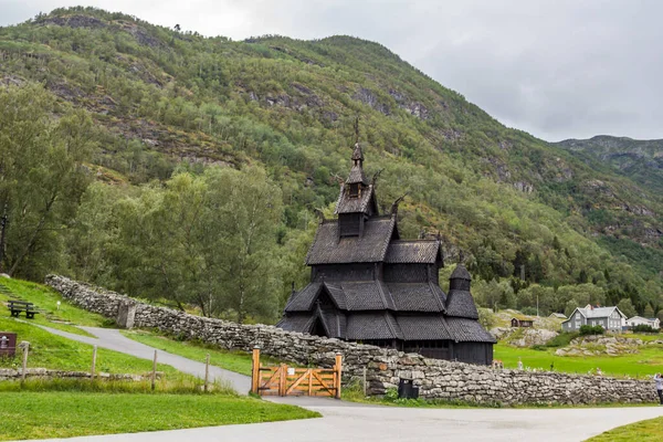 Vindhellavegen Стара Дорога Церкви Боргунді Норвегія — стокове фото