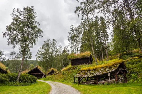 Wooden Huts Stalheim Village Norway — Stock Photo, Image