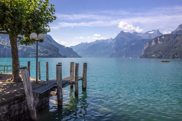 Sunny Day Lake Uri Swiss Alps — Stock Photo, Image