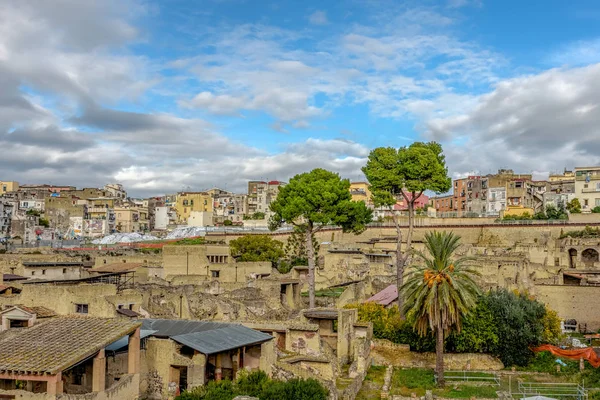 Herculano Ruinas romanas, Golfo de Nápoles, Ercolano, Campania, Ita —  Fotos de Stock