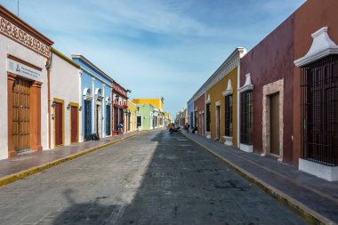 San Francisco de Campeche, Meksika renkli evler ile Arnavut kaldırımsokak