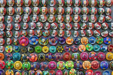 Renkli Sombrero mıknatıs hediyelik eşya, Yucatan, Meksika