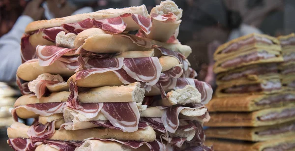 Jamon maso připraveno pro konzumaci — Stock fotografie