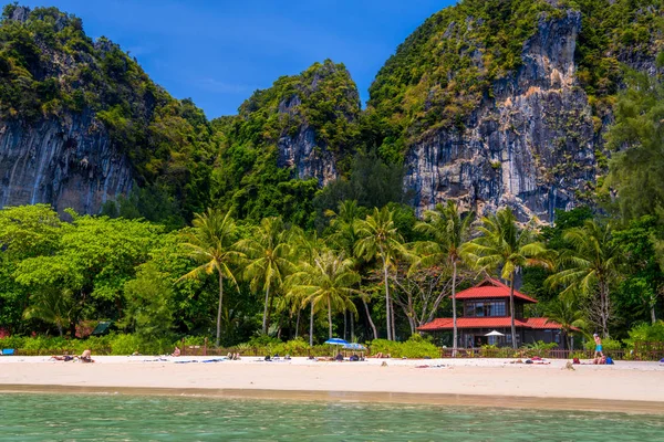 Maison Plain Pied Sur Plage Railay Ouest Nang Krabi Thaïlande — Photo