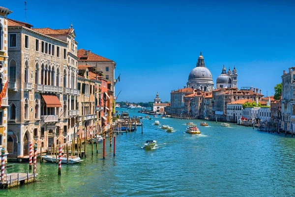 Schitterend Uitzicht Het Canal Grande Basiliek Santa Maria Della Salute — Stockfoto