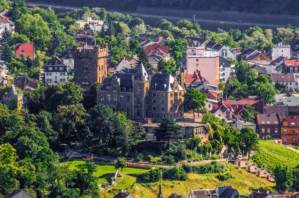 Bingen 洛城堡是大黄酸 Pfalz — 图库照片