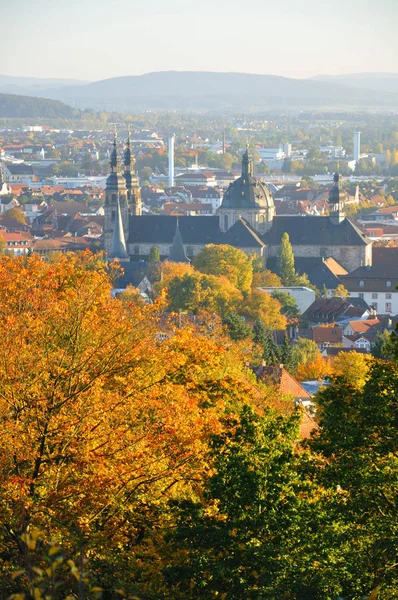 Fuldaer Dom Cathedral Från Frauenberg Fulda Hessen Tyskland — Stockfoto