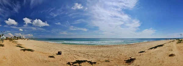 Sunny Beach Akdeniz Afrika Hdr Panorama Yakınındaki Tunus Hammamet — Stok fotoğraf