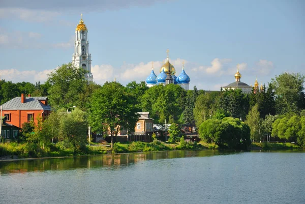 Lavra Orthodox Trinity Sergiev Monastery Kelar Lake Sergiev Posad Moscow — Stock Photo, Image