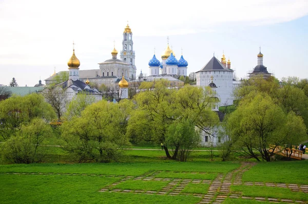 Monastère Lavra Orthodoxe Trinity Sergiev Vue Face — Photo