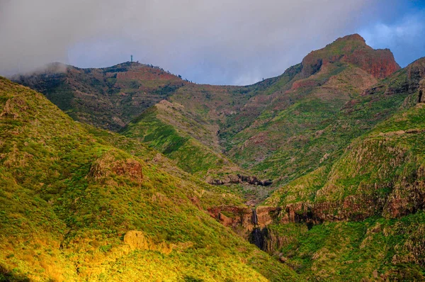 Západ Slunce Horách Severozápadního Tenerife Masca Obce Kanárské Ostrovy — Stock fotografie