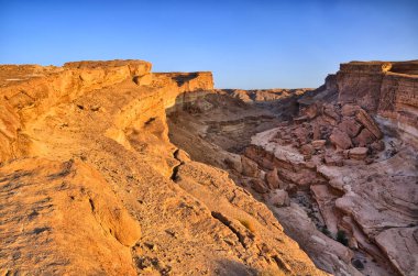 Tamerza Kanyon ya da yıldız savaşları Kanyon, Sahra Çölü, Tunus, Afrika, Hdr