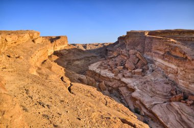 Tamerza Kanyon ya da yıldız savaşları Kanyon, Sahra Çölü, Tunus, Afrika, Hdr