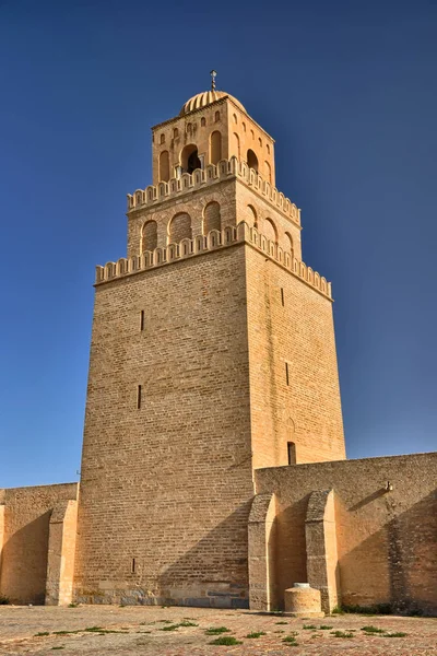Antiga Grande Mesquita Kairouan Deserto Saara Tunísia África Hdr — Fotografia de Stock