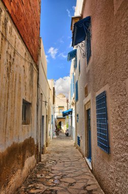 Eski Medine Hammamet, Tunus, Akdeniz, Afrika, Hdr dar sokak