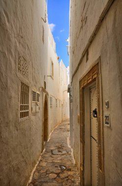 Eski Medine Hammamet, Tunus, Akdeniz, Afrika, Hdr dar sokak
