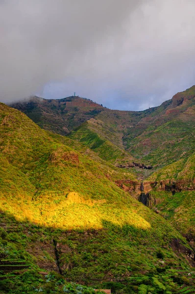 Západ Slunce Horách Severozápadního Tenerife Masca Obce Kanárské Ostrovy — Stock fotografie