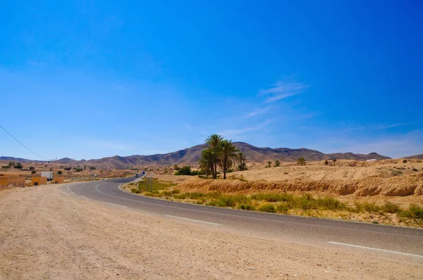 Road Sahara Desert Tunisia North Africa — Stock Photo, Image