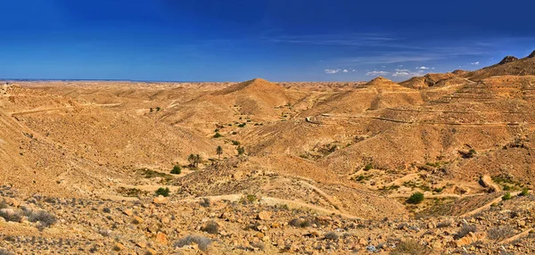 Montañas Rocosas Cerca Chebika Desierto Del Sahara Túnez África Hdr — Foto de Stock