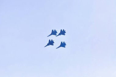 Moskova, Rusya - Ağustos 2015: Akrobasi ekran takım 