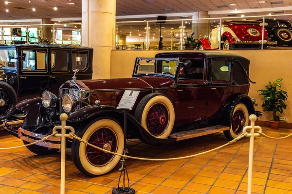 Fontvieille Monaco Juni 2017 Maroon Rolls Royce Saloon 1953 Monaco — Stockfoto