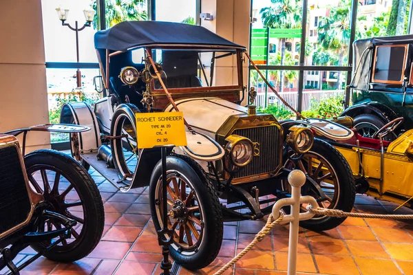 Fontvieille Monaco Juni 2017 Gelber Rochet Schneider Museum Der Automobilsammlung — Stockfoto