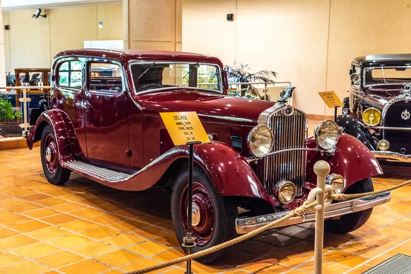 Fontvieille Monaco Jun 2017 Delage Rojo 1934 Mónaco Top Cars — Foto de Stock