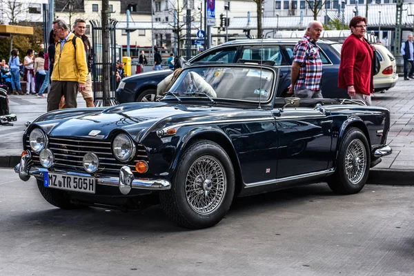 Niemcy Limburg Kwiecień 2017 Granatowy Triumph Tr4 Tr5 1961 Limburg — Zdjęcie stockowe