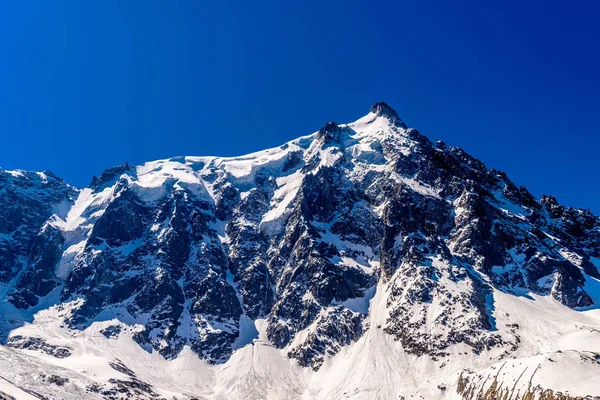 Snowy Mountains Chamonix, Mont Blanc, Haute-Savoie, Alpen, Frankrijk — Stockfoto