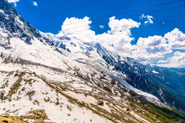 Сніжні гори Chamonix, Mont Blanc, Haute-Savoie, Alps, France — стокове фото