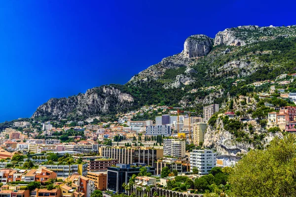 Dom na klifie, Fontvielle, Monte Carlo, Monaco, Cote d'Azu — Zdjęcie stockowe