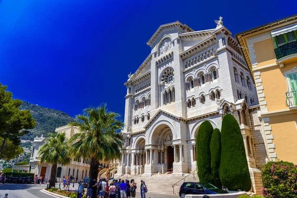 Saint Nicholas Cathedral, Fontvielle, Monte Carlo, Monako, azurové — Stock fotografie
