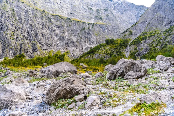 Valle de las montañas cerca de Koenigssee, Konigsee, Parque Nacional Berchtesgaden, Baviera, Alemania . —  Fotos de Stock