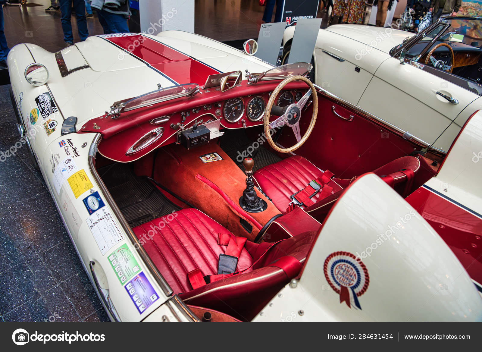 Friedrichshafen May 2019 Red Interior Of Beige Austin