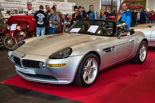 FRIEDRICHSHAFEN - MAY 2019: silver BMW Z8 2001 cabrio at Motorworld Classics Bodensee on May 11, 2019 in Friedrichshafen, Germany — Stock Photo, Image