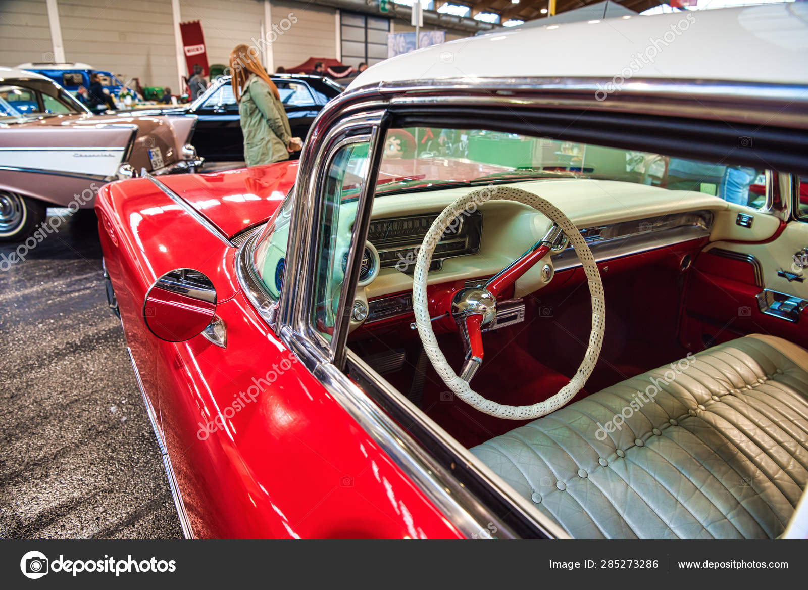 Friedrichshafen May 2019 White Leather Interior Of