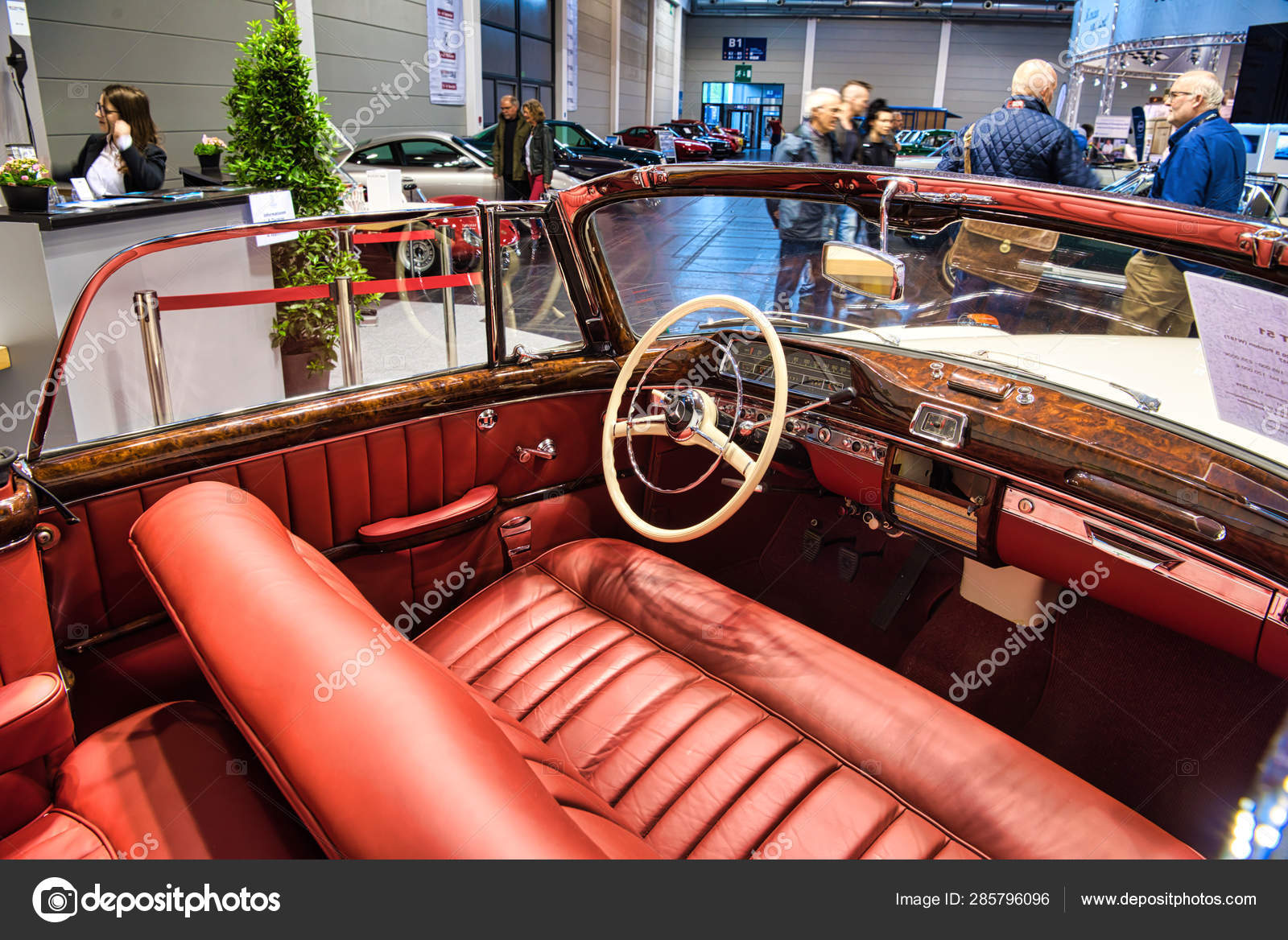 Friedrichshafen May 2019 Red Interior Mercedes Benz 220 S