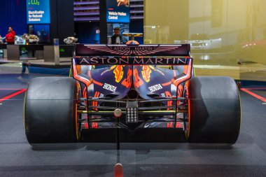 Frankfurt, Almanya - Eylül 2019: Aston Martin Formula 1 1 yarış otomobili, Iaa International Motor Show Auto Exhibtion