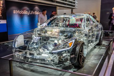Frankfurt, Almanya - Eylül 2019: elektrikli otomobil konsepti, Iaa International Motor Show Auto Exhibtion
