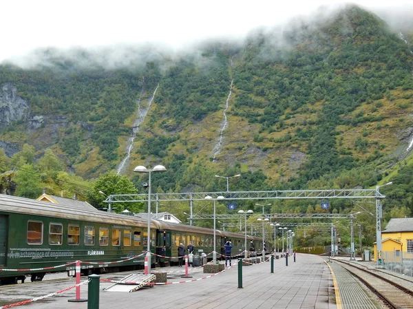 Flam Train Station Norway — Stock Photo, Image