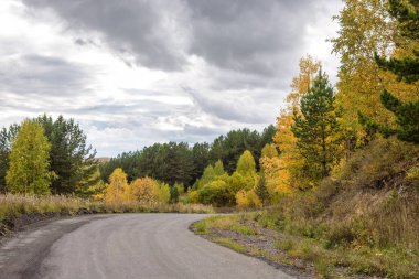 Sonbahar manzara. Sonbahar seyahat.