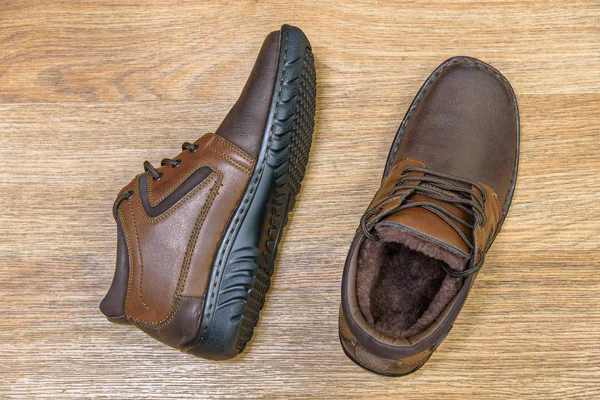 Sapatos Quentes Inverno Madeira Imagem De Stock