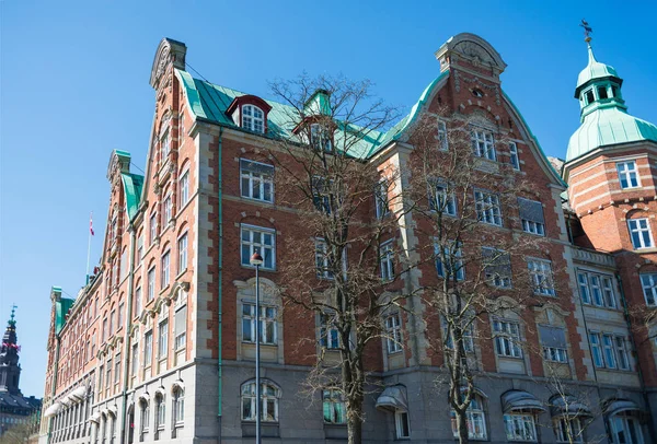 Αστική Σκηνή Πανέμορφο Κτίριο Στην Κοπεγχάγη Δανία — Φωτογραφία Αρχείου