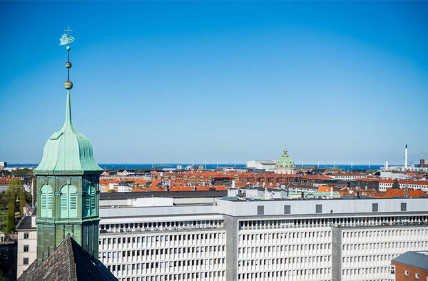 scenic cityscape of copenhagen with buildings and rooftops