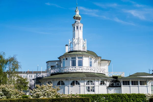 Paysage Urbain Avec Bâtiment Blanc Sous Ciel Bleu Copenhague Danemark — Photo