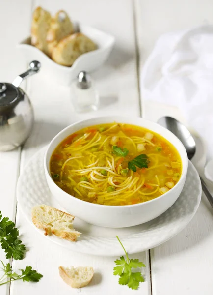 Soup Pasta Vegetables — Stock Photo, Image