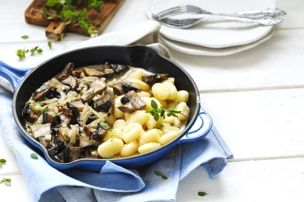 Potato Gnocchi Mushroom — Stock Photo, Image