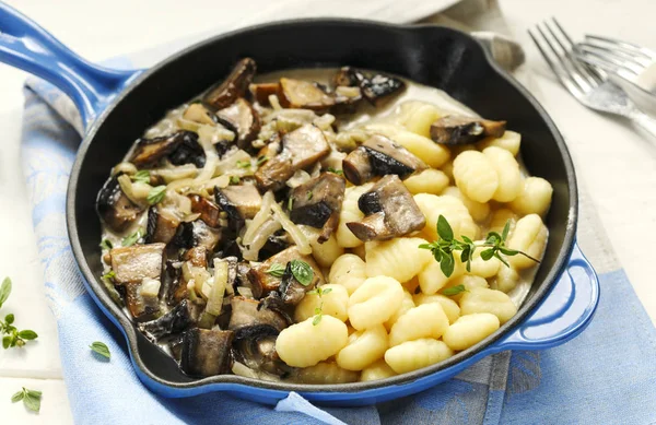 Potato Gnocchi Mushroom — Stock Photo, Image