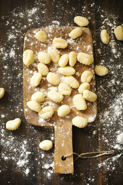 Ongekookt Homemade Aardappel Gnocchi — Stockfoto