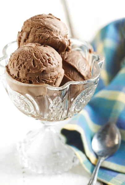 Chocolate Ice Cream Bowl — Stock Photo, Image